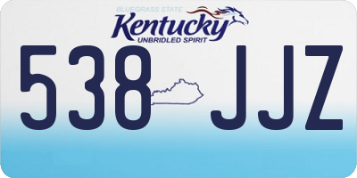 KY license plate 538JJZ