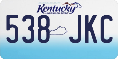 KY license plate 538JKC