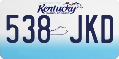 KY license plate 538JKD