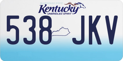 KY license plate 538JKV