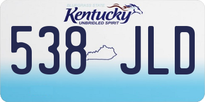 KY license plate 538JLD