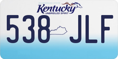 KY license plate 538JLF