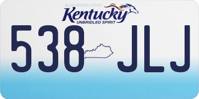 KY license plate 538JLJ