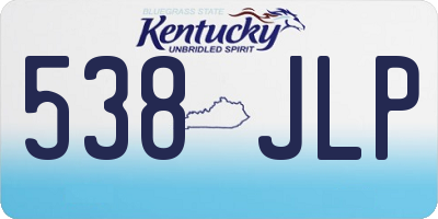 KY license plate 538JLP