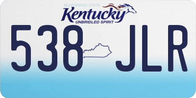 KY license plate 538JLR