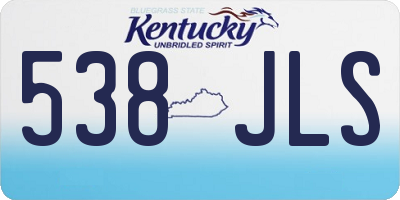 KY license plate 538JLS