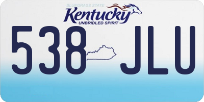 KY license plate 538JLU