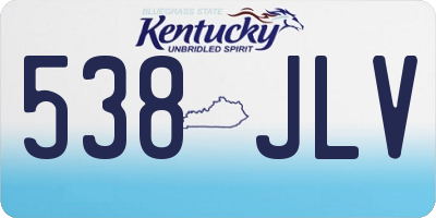 KY license plate 538JLV