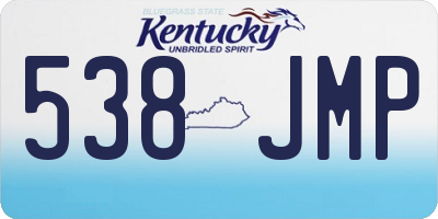 KY license plate 538JMP