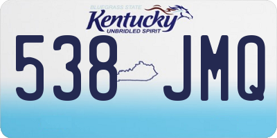 KY license plate 538JMQ