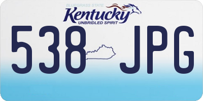 KY license plate 538JPG