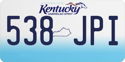 KY license plate 538JPI