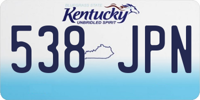 KY license plate 538JPN