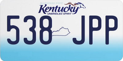 KY license plate 538JPP