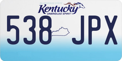 KY license plate 538JPX