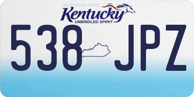 KY license plate 538JPZ