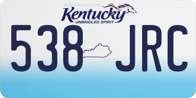 KY license plate 538JRC