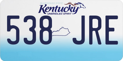 KY license plate 538JRE