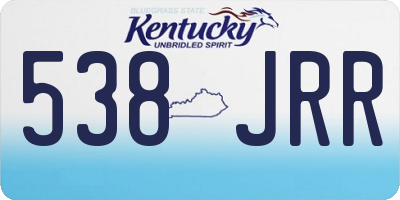 KY license plate 538JRR