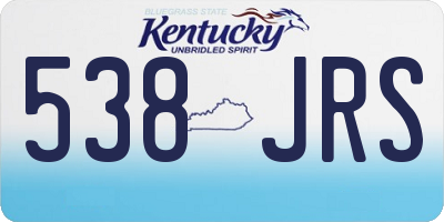 KY license plate 538JRS