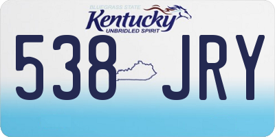 KY license plate 538JRY