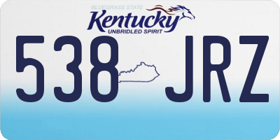 KY license plate 538JRZ