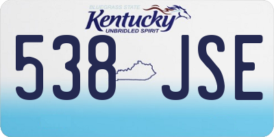 KY license plate 538JSE