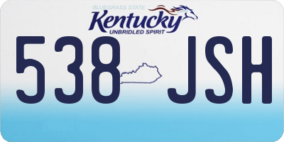 KY license plate 538JSH