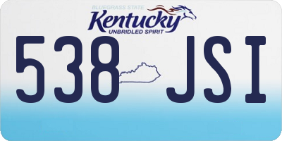 KY license plate 538JSI