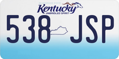 KY license plate 538JSP