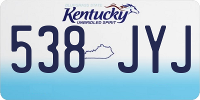 KY license plate 538JYJ