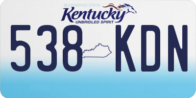 KY license plate 538KDN