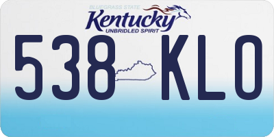 KY license plate 538KLO