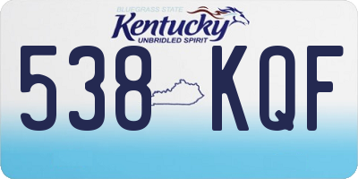 KY license plate 538KQF