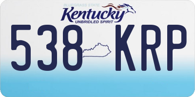 KY license plate 538KRP