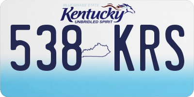 KY license plate 538KRS