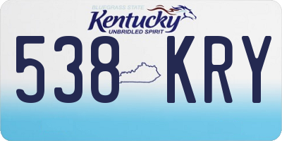 KY license plate 538KRY