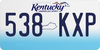 KY license plate 538KXP