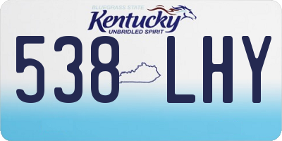 KY license plate 538LHY