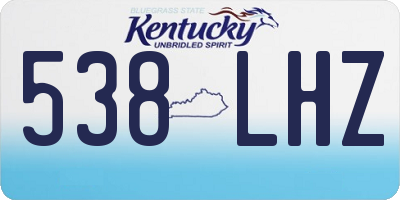 KY license plate 538LHZ