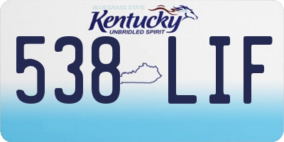 KY license plate 538LIF