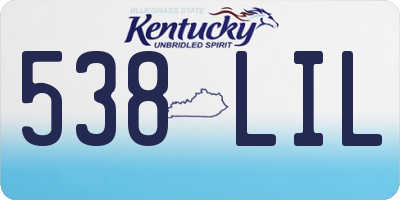 KY license plate 538LIL