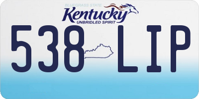 KY license plate 538LIP