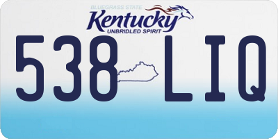 KY license plate 538LIQ