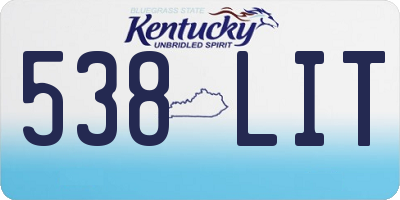 KY license plate 538LIT