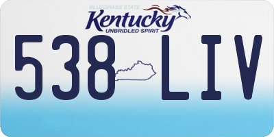 KY license plate 538LIV