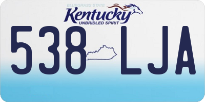 KY license plate 538LJA