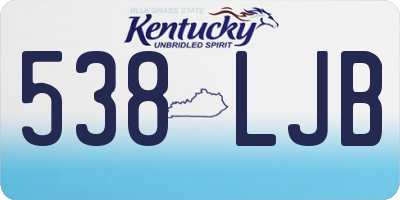KY license plate 538LJB