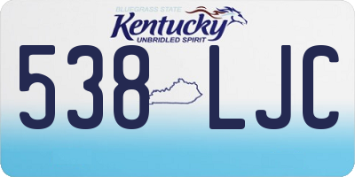 KY license plate 538LJC