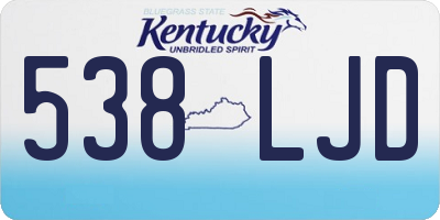 KY license plate 538LJD
